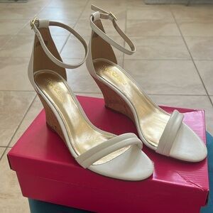 Lilly Pulitzer Jenna white wedges size 10M NEW